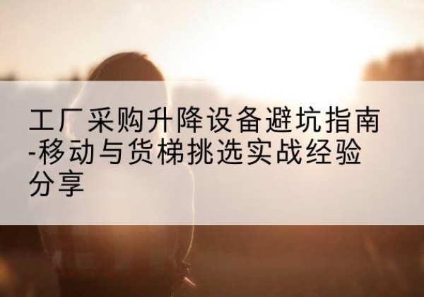 合肥移动式升降机怎么选-工厂采购升降设备避坑指南-移动与货梯挑选实战经验分享